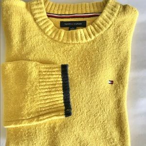 Tommy Hilfiger Men’s Yellow Wool Blend Round Neck Sweater XL